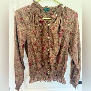 LRL Ralph Lauren Floral Cotton Top
